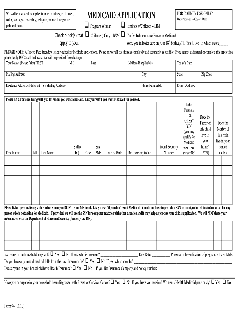 GA form 94 2010 - Fill and Sign Printable Template Online ...