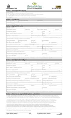 Consumer Credit Application Form