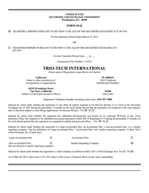 Form 10-Q Quarterly Report