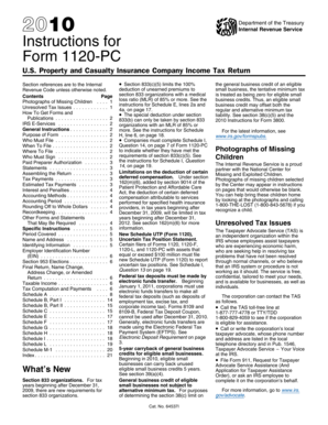 Instructions for Form 1120-PC