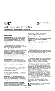 Instructions for Form 945