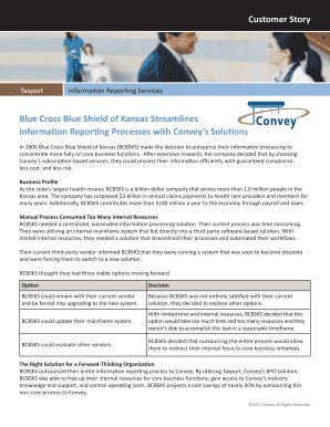 is bcbsks outsourcing form