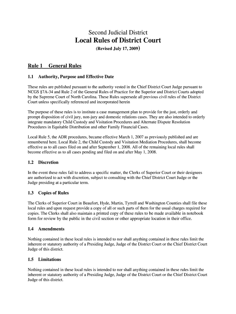 Second Judicial District - The North Carolina Court System Preview on Page 1