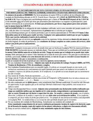 Citación para servir como jurado