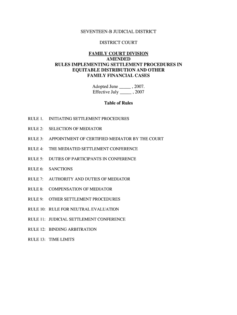 SEVENTEEN-B JUDICIAL DISTRICT - nccourts Preview on Page 1