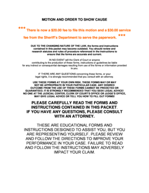 Motion and Order to Show Cause