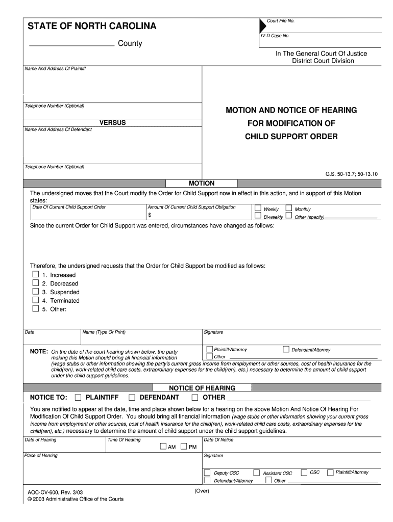 STATE OF NORTH CAROLINA IVD Case No - nccourts Preview on Page 1