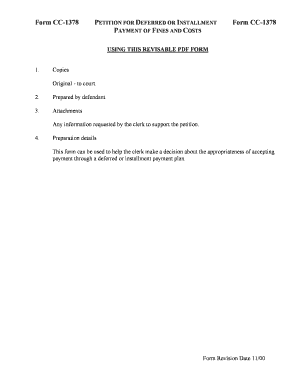 Virginia Petition for Deferred or Installment Payment of Fines and Costs