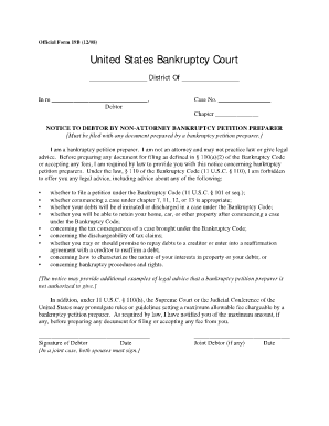 Official Form 19B Notice