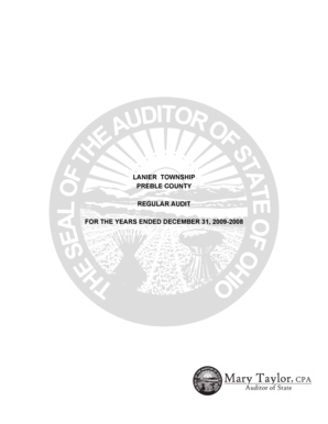 Lanier township preble county regular audit for the years ended ... - auditor state oh