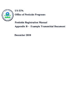 epa transmittal document form