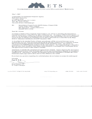 Remediation General Permit Notice of Intent
