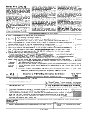 Form W-4 Employee’s Withholding Allowance Certificate