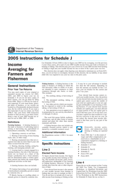 2005 Instructions for Schedule J