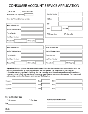 Consumer Account Service Application
