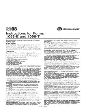 Instructions for Forms 1098-E and 1098-T