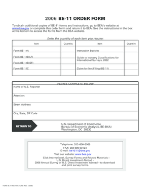 2006 BE-11 Order Form