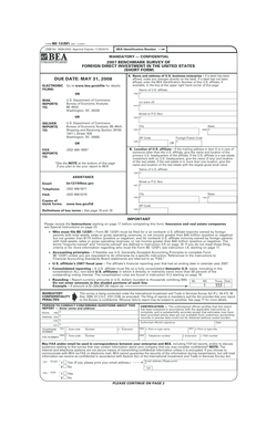 2007 BE-12(SF) Foreign Direct Investment Survey