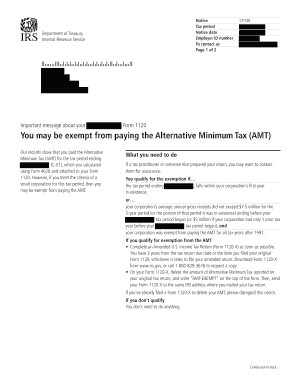 IRS Notice CP130 for Form 1120