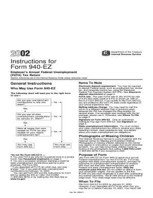 Instructions for Form 940-EZ