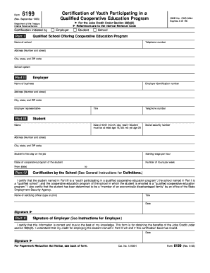 IRS Form 6199 Certification