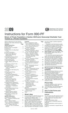 Instructions for Form 990-PF