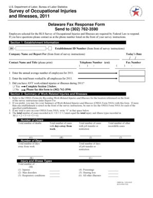 Delaware Fax Response Form