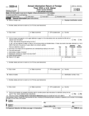 Form 3520-A Annual Information Return of Foreign Trust