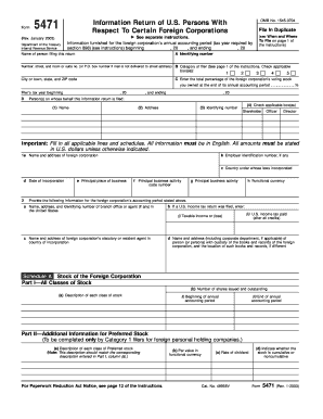 Form 5471 for Foreign Corporations