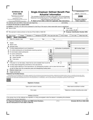 Single-Employer Defined Benefit Plan Form 5500