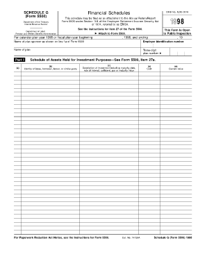 Schedule G Form 5500