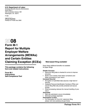 Form M-1 Report for Multiple Employer Welfare Arrangements