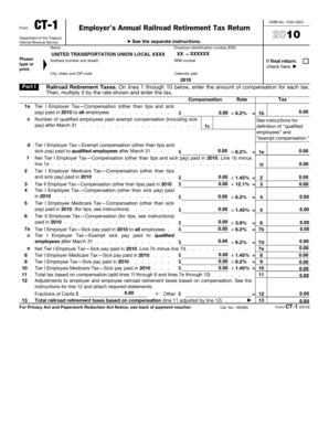 Form CT-1 Railroad Retirement Tax Return