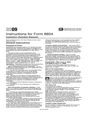 Form 8854 Instructions