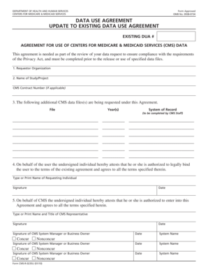 CMS Data Use Agreement