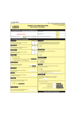 Survey of Construction Multifamily Buildings Form SOC-QI/MF.1