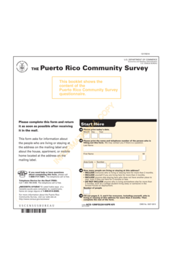 Puerto Rico Community Survey Form
