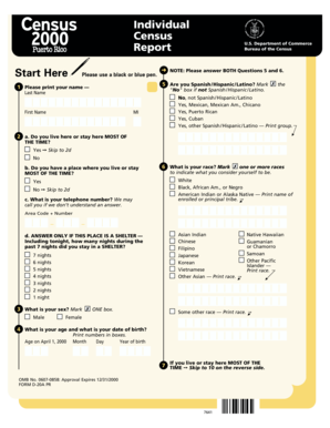 US Census Form D-20A