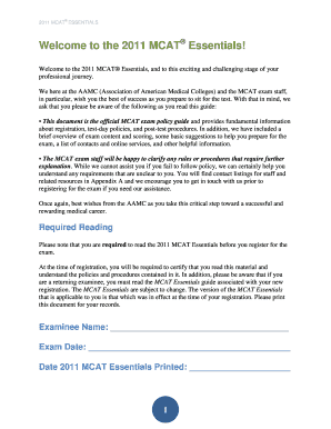 2011 MCAT Essentials Guide