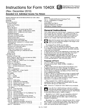 Amended US Individual Income Tax Return