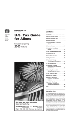 US Tax Guide for Aliens Publication 519