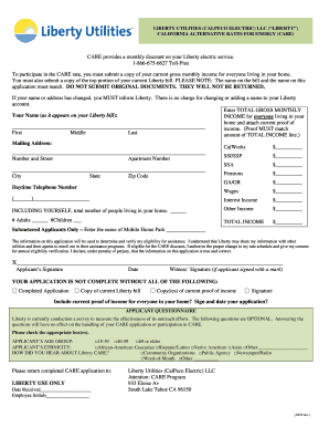 California CARE Program Application