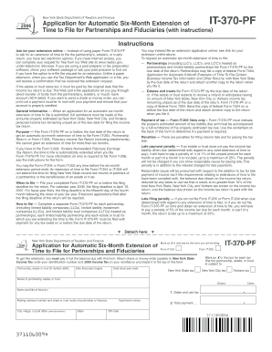 New York State IT-370-PF Extension Form