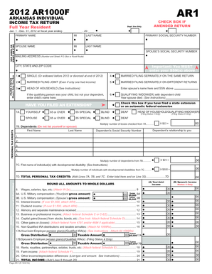 Arkansas Individual Income Tax Return