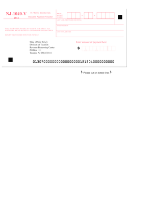 New Jersey Gross Income Tax Payment Voucher