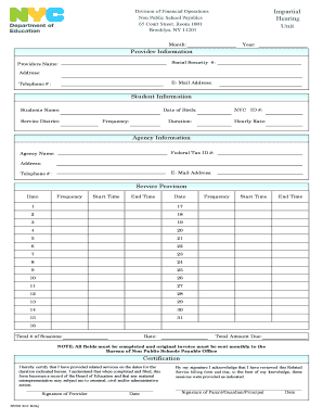 Service Billing Form