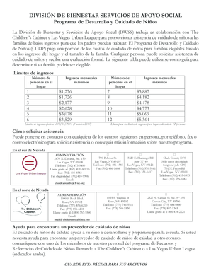 Solicitud de Asistencia de Cuidado de Niños