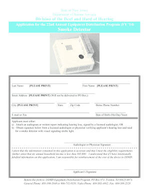 New Jersey Smoke Detector Application