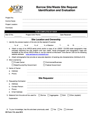 DR Form 119 Borrow - Waste Site Request.dot - transportation nebraska