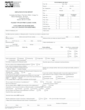 Massachusetts Employer Status Report